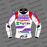 Johann Zarco Ducati Pramac MotoGP 2023 Motorcycle Leather Racing Jacket Back